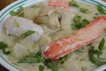 Кремовый суп с устрицами,снежным крабом и вином: шаг 9