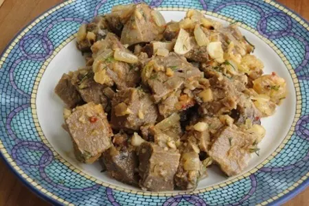 Острый язык с макадамия орехами: шаг 8