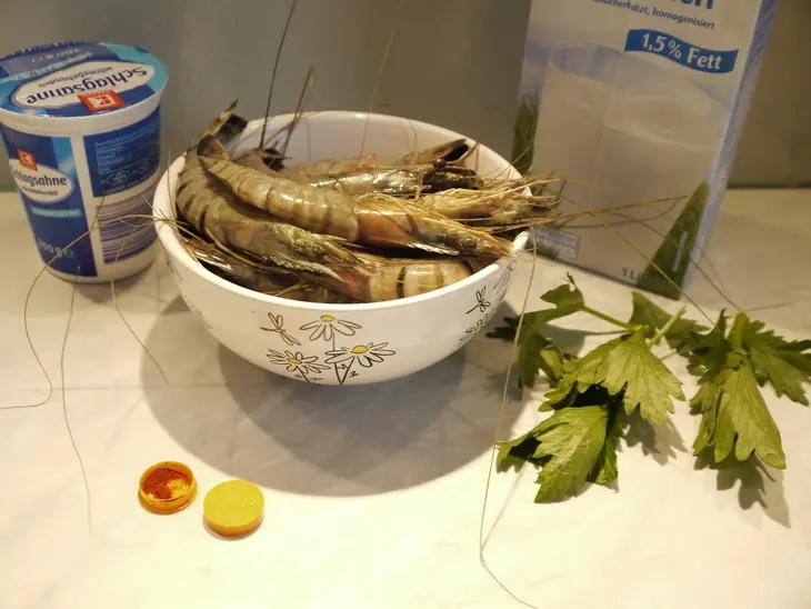 Суп-пюре из стручковой фасоли и сельдерея с креветками: шаг 4
