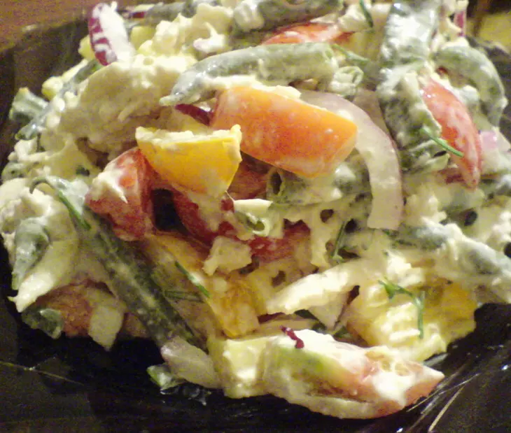 Салат с курицей и стручковой фасолью: шаг 11