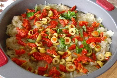 Закусочный пирог с картофельной корочкой в итальянском стиле: шаг 2