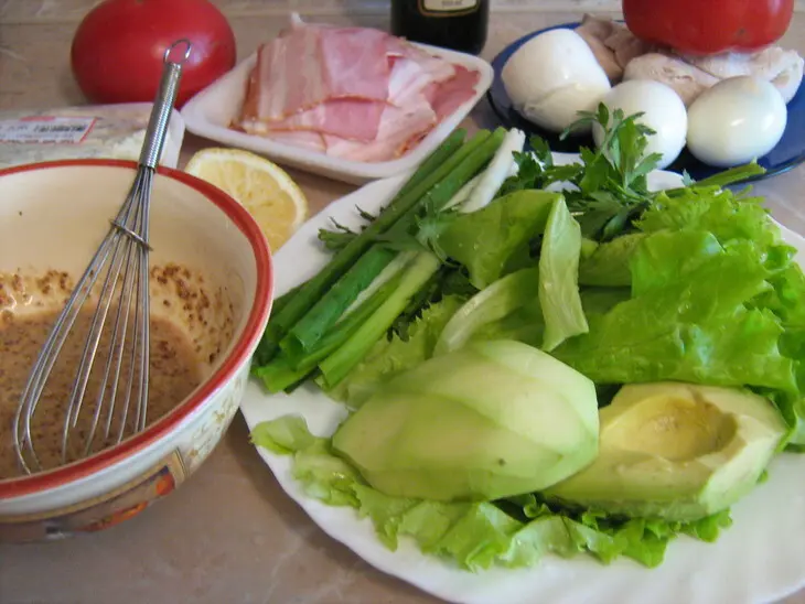 Салат кобба // cobb salad: шаг 1
