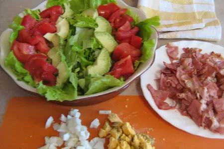 Салат кобба // cobb salad: шаг 3