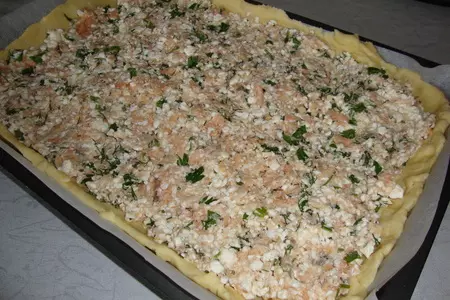 Пирог с рыбой и творогом: шаг 2