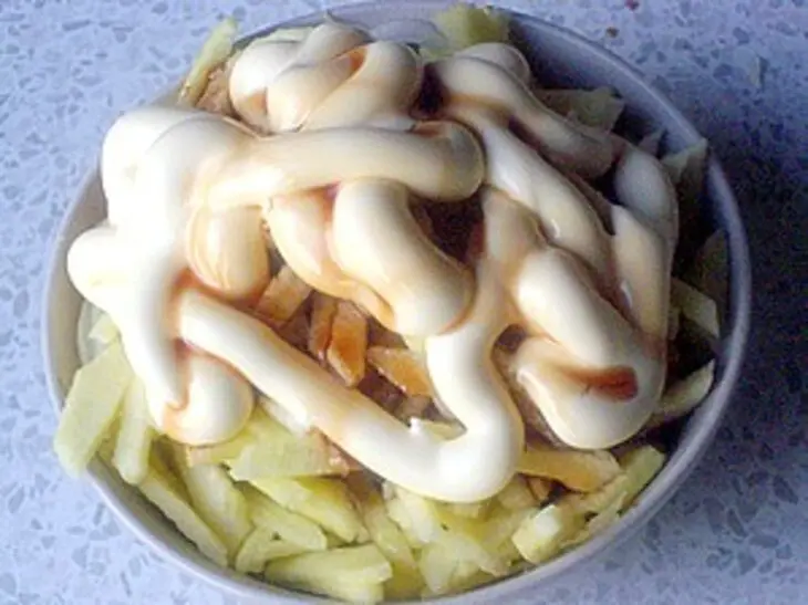 Легкий салат к мясу: шаг 5