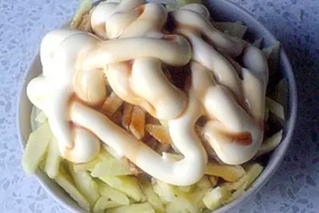Легкий салат к мясу: шаг 5