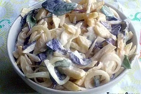 Легкий салат к мясу: шаг 6