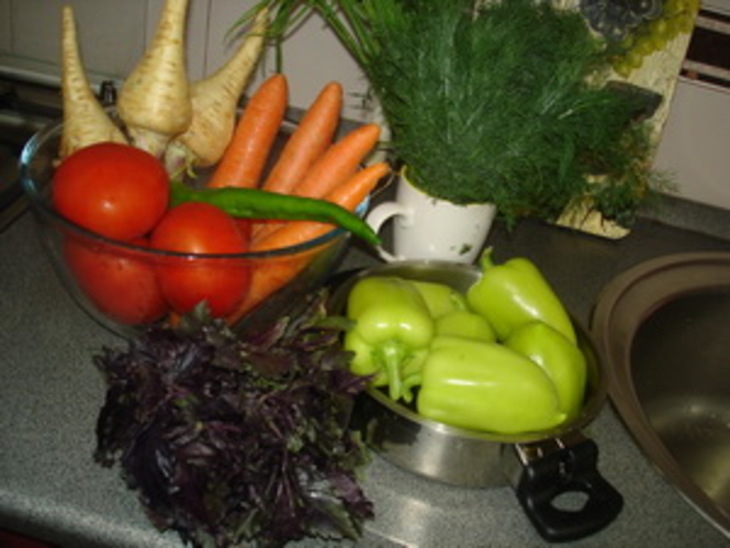 Алжан-сандал и фаршированный овощами перец: шаг 1