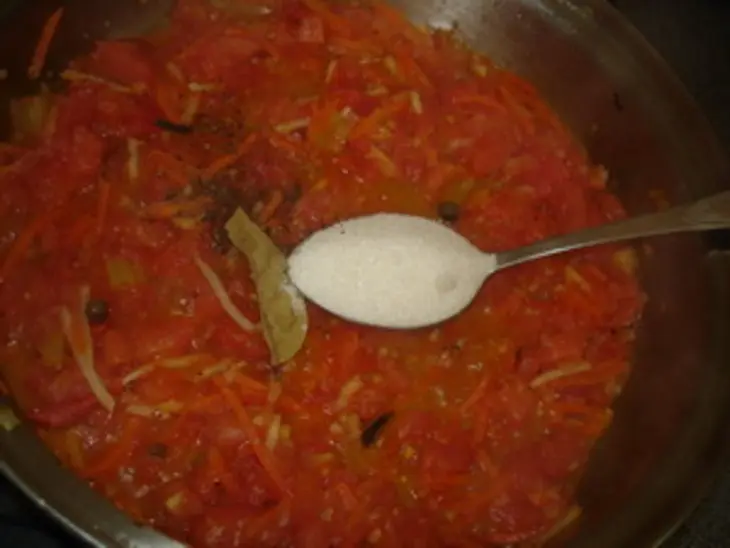 Алжан-сандал и фаршированный овощами перец: шаг 11
