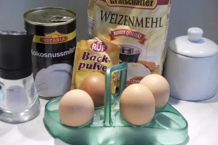 Кокосовые оладьи (kokos-pancakes): шаг 1