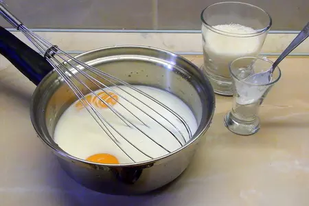 Фруктовый суп-пюре с заварным соусом и рисом.: шаг 11