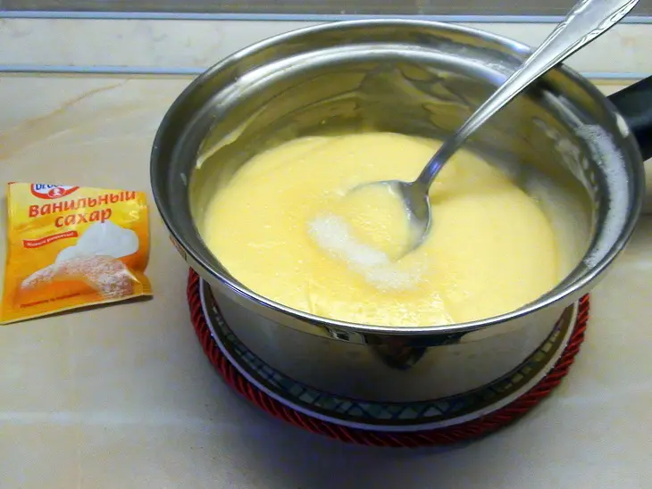 Фруктовый суп-пюре с заварным соусом и рисом.: шаг 12
