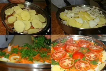 Крылышки с гарниром без масла и почти без воды!: шаг 7