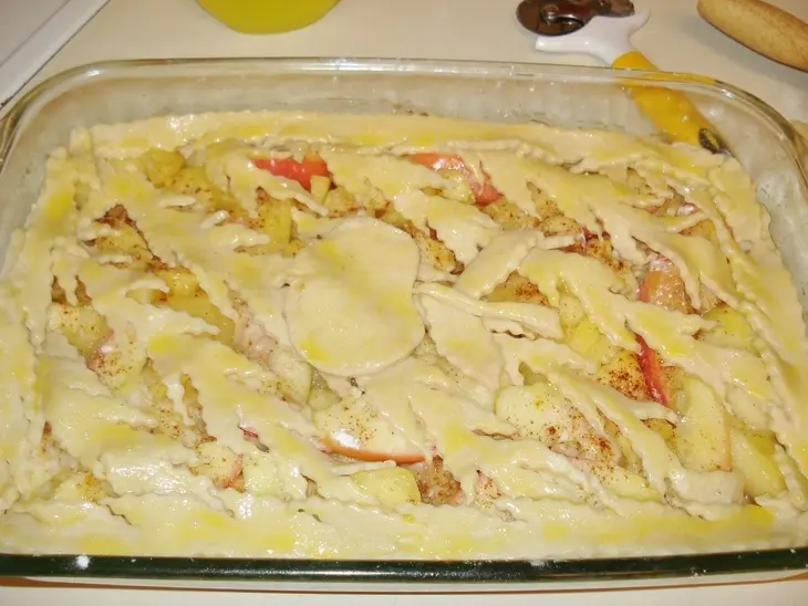 Летний творожный пирог с яблоками, корицей и ананасным джемом: шаг 2