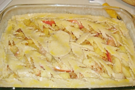 Летний творожный пирог с яблоками, корицей и ананасным джемом.: шаг 2