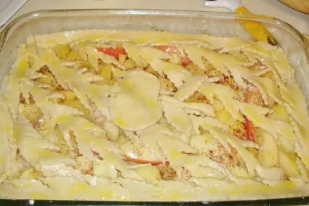 Летний творожный пирог с яблоками, корицей и ананасным джемом: шаг 2
