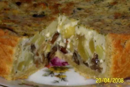 Киш с грибами и картошкой: шаг 6