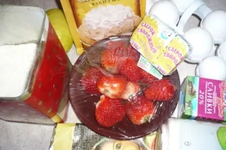 Тортик «клубничная полоска»: шаг 1