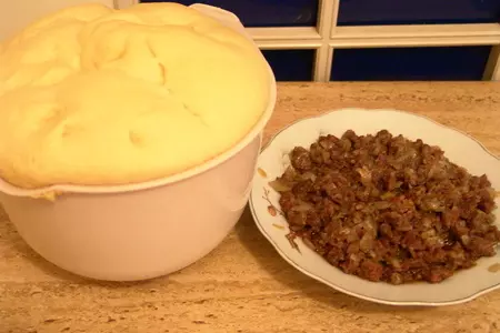Xлеб закусочный (с мясом): шаг 3