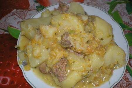 Картошка с мясом в гороховом соусе: шаг 6
