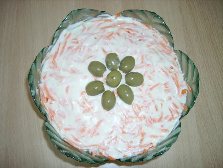 Салат "зимнее солнце": шаг 6