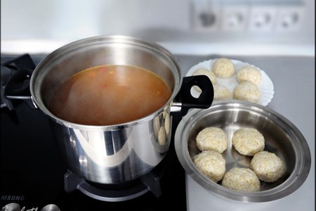 Куббе (kubbeh) - суп с клёцками из булгура с мясной начинкой: шаг 16