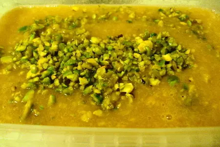 Персиково-абрикосовое сорбе с фисташками.: шаг 6