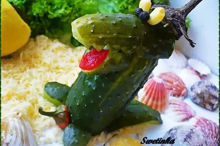 Огурцы и баклажаны малосольные фаршированные: шаг 12