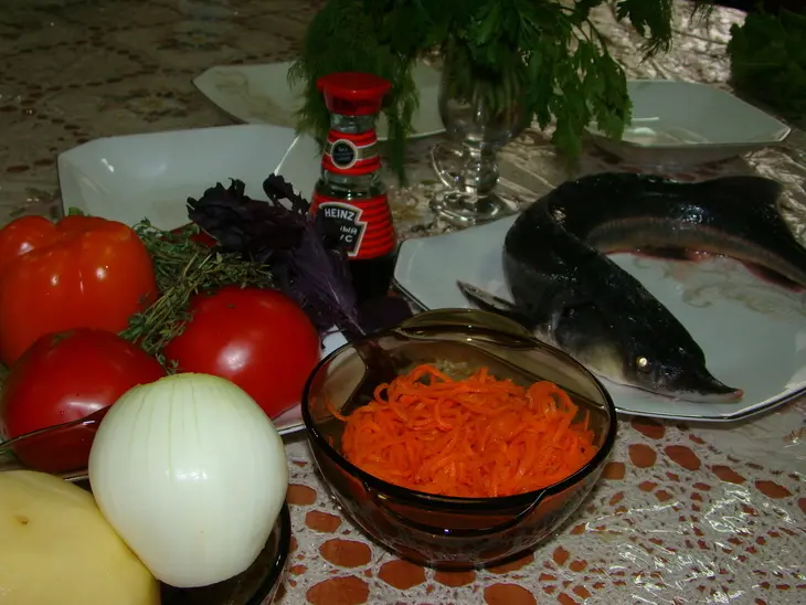 Царская рыба на пару: шаг 1