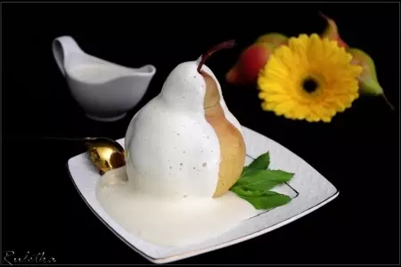 Фаршированные груши под соусом сабайон.: шаг 11