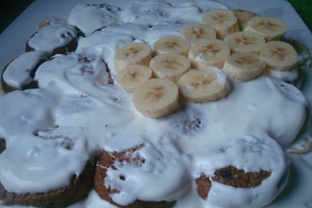 Торт-десерт с овсяным печеньем, кофе и бананами: шаг 9