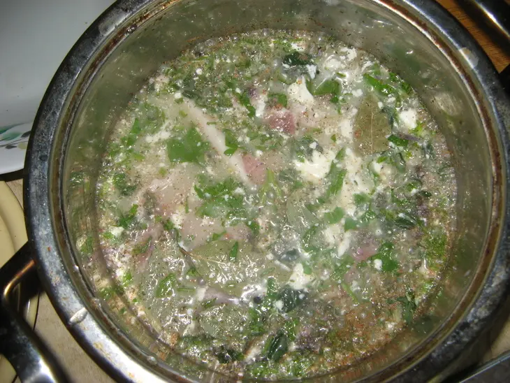 Свинина в квасе с закуской из кабачков: шаг 4