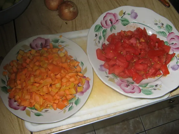 Свинина в квасе с закуской из кабачков: шаг 6