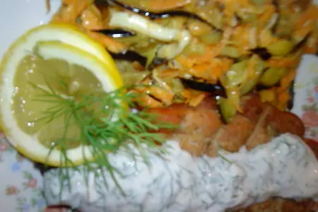 Эскалоп а-ля bbq + салат из синеньких: шаг 1