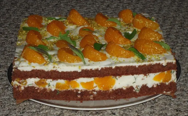 Пирожное с мандаринами: шаг 1