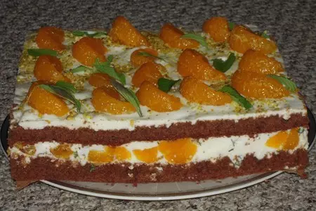 Пирожное с мандаринами: шаг 1