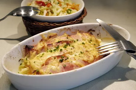 Ветчинные „каннеллони“ с начинкой из маринованной капусты: шаг 7