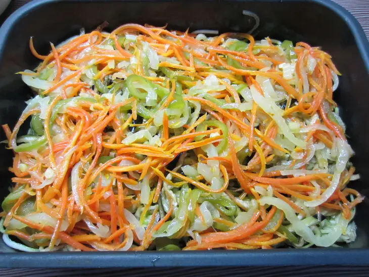 Запеканка из кабачков, баклажана и курицы: шаг 6
