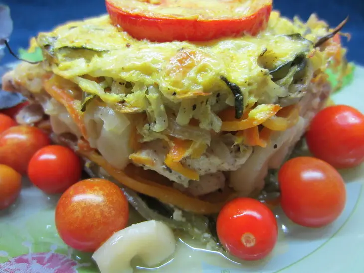 Запеканка из кабачков, баклажана и курицы: шаг 10