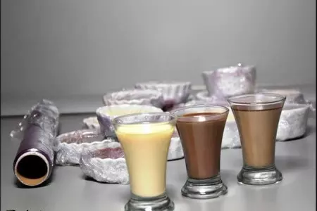 Petites crèmes 3 chocolats. маленькие кремовые десерты «шоколадное трио».: шаг 9