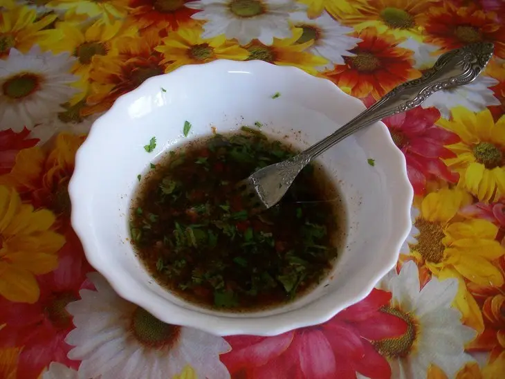 Запеченое мясо с соусом беарнез и легким салатиком.: шаг 2