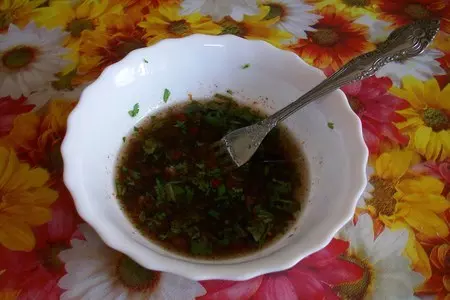 Запеченое мясо с соусом беарнез и легким салатиком.: шаг 2
