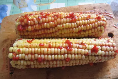 Кукуруза в малиновом соусе.: шаг 7