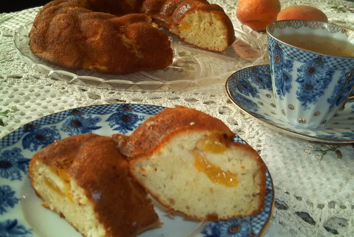 Кекс с персиками: шаг 3
