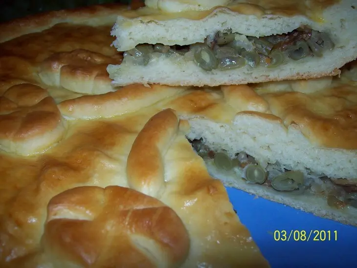 Пирог со стручковой фасолью.: шаг 7