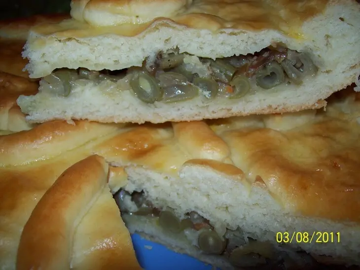 Пирог со стручковой фасолью.: шаг 8
