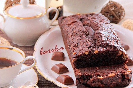 Шоколадно-кофейный кекс с орехами: шаг 6