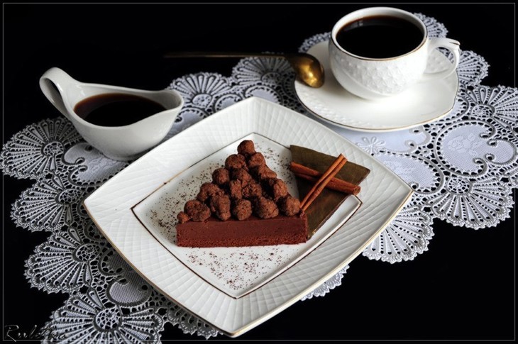 Шоколадная помадка с чайной крошкой и бергамотовым сиропом на основе earl grey.: шаг 20