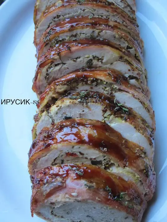 Куриный рулет с анчоусами.: шаг 8