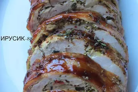 Куриный рулет с анчоусами.: шаг 8